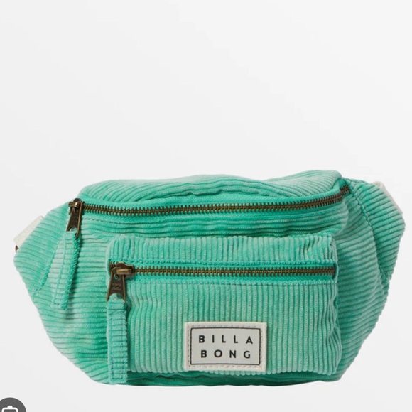 NWT Billabong Rare Corduroy Bum Bag | Tropical Green | Crossbody Sling - Picture 3 of 11